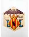 Cubierta de PEGATINA HEXAGONAL MOTO CLUBS PATERNA Y AMICS. CONCENTRACIÓN FALLAS 1978. 125X11 CM. DIFÍCIL. 1978