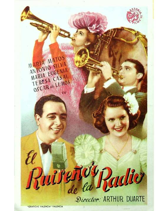 PROGRAMA DE MANO EL RUISEÑOR DE LA RADIO Arthur Duarte 1954  