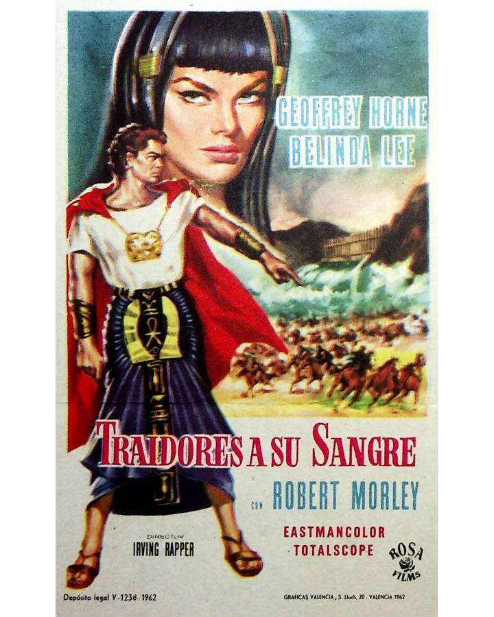 Cubierta de PROGRAMA DE MANO. TRAIDORES A SU SANGRE (Inving Rapper) 1962. ROBERT MORLEY GEOFFREY HORNE
