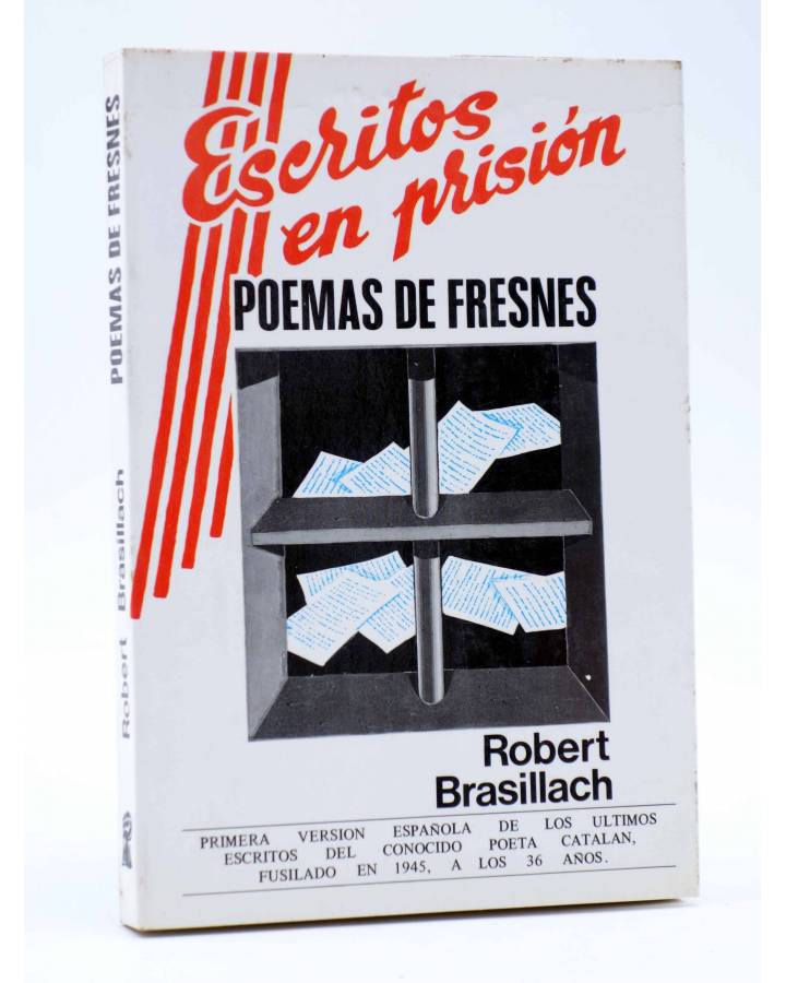 Cubierta de ESCRITOS EN PRISIÓN: POEMAS DE FRESNES (Robert Brasillach) Nuevo Arte Thor 1977