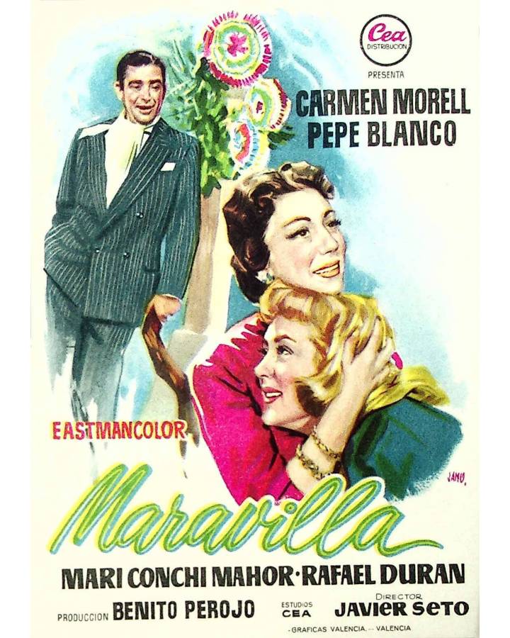 Cubierta de PROGRAMA DE MANO. MARAVILLA (Javier Setó) 1957. CARMEN MORELL PEPE BLANCO MARI CONCHI MAHOR