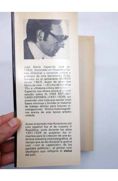 Contracubierta de IH 9. EL CINE REPUBLICANO ESPAÑOL 1931 1939 (José M.ª Caparrós Lera) Dopesa 1977
