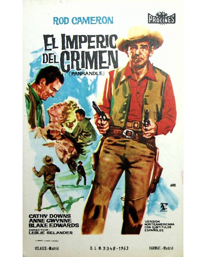 Cubierta de PROGRAMA DE MANO. EL IMPERIO DEL CRIMEN - PANHANDLE (Lesley Selander) 1963. ROD CAMERON CATHY DOWNS