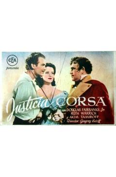 Cubierta de PROGRAMA DE MANO. JUSTICIA CORSA (Gregory Ratoff) 1944. DOUGLAS FAIRBANKS JR. RUTH WARRICK