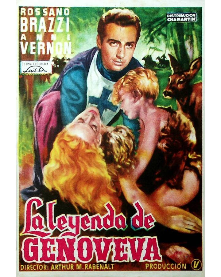 Cubierta de PROGRAMA DE MANO. LA LEYENDA DE GENOVEVA (Arthur M. Rabenalt) 1953. RASSANO BRAZZI ANNE VERNON