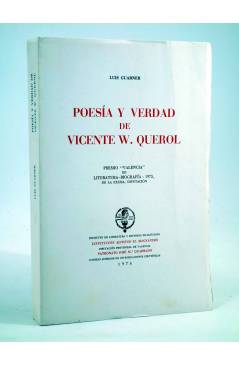 Cubierta de POESÍA Y VERDAD DE VICENTE W. QUEROL (Luis Guarner) Alfonso el Magnánimo 1976