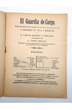 Muestra 1 de LOS ÉXITOS. BIBLIOTECA DE TEATROS LIBRETO 1º. EL GUARDIA DE CORPS (Vela Y Maestre / Servent Y Fortuny) 1897