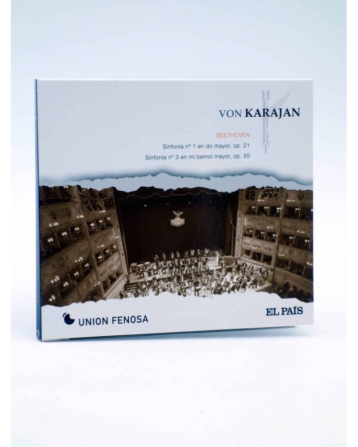 Cubierta de CD HERBERT VON KARAJAN 2. BEETHOVEN: SINFONÍAS Nº 1 Y Nº 3. CORIOLANO (Von Karajan) El País 2008