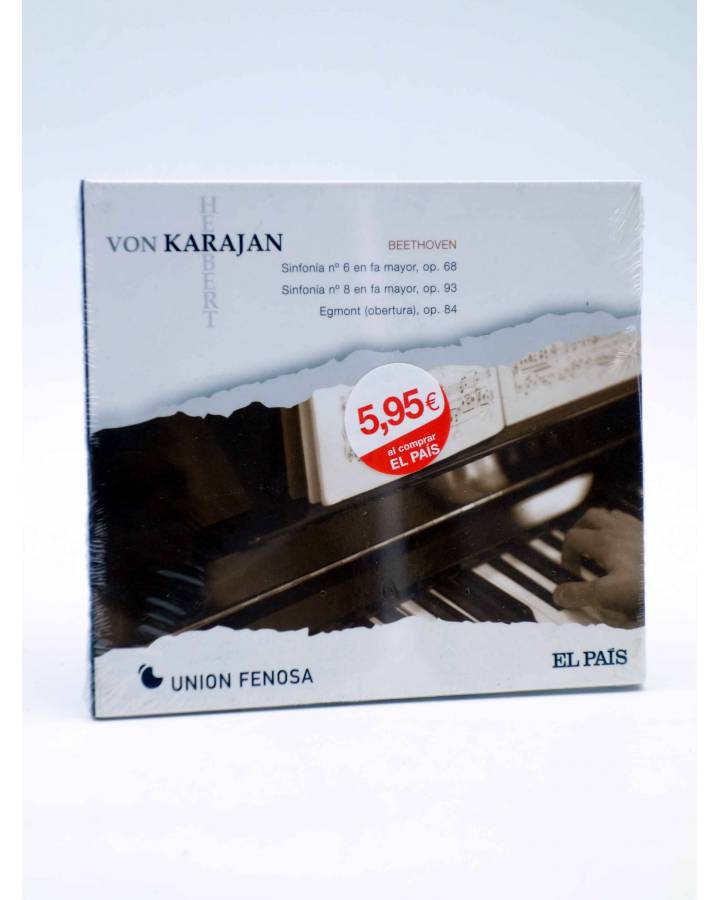 Cubierta de CD HERBERT VON KARAJAN 8. BEETHOVEN: SINFONÍAS Nº 6 Y Nº 8. EGMONT (Von Karajan) El País 2008