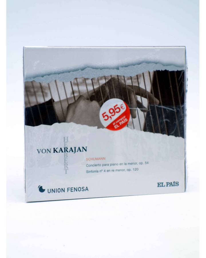 Cubierta de CD HERBERT VON KARAJAN 14. SCHUMANN: CONCIERTO PARA PIANO Y SINFONÍA Nº 4 (Von Karajan) El País 2008