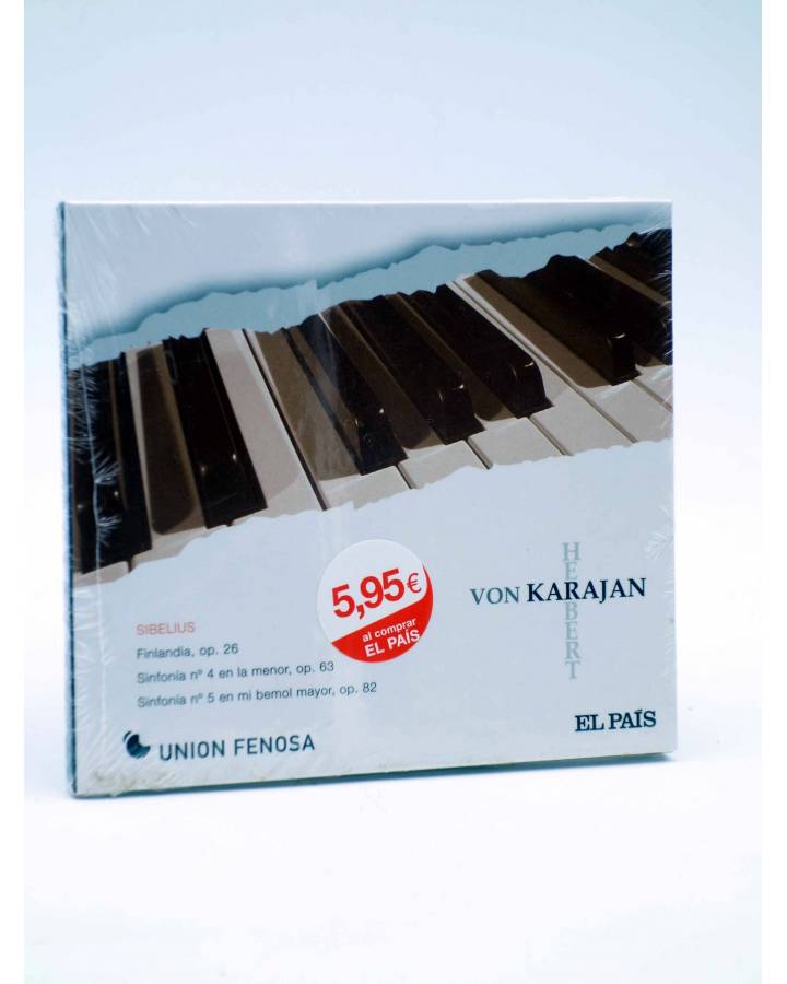 Cubierta de CD HERBERT VON KARAJAN 22. SIBELIUS FINLANDIA: SINFONÍAS Nº 4 Y Nº 5 (Von Karajan) El País 2008