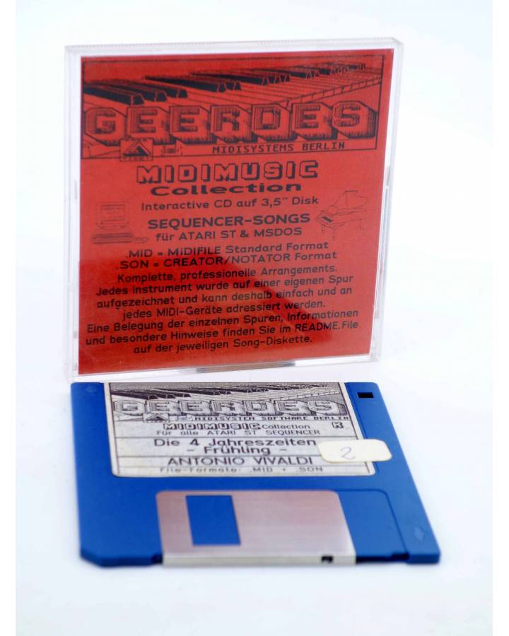 Cubierta de DIE 4 JAHRESZEITEN -FRÜHLING (Vivaldi) Geerdes Midisystem 1989. DISKETTE 35". ATARI MSDOS. MIDI