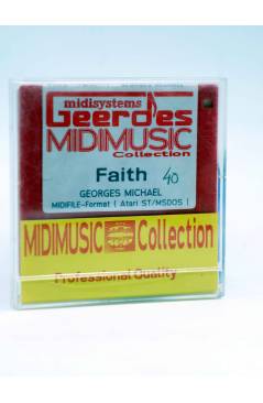 Contracubierta de FAITH (Georges Michael) Geerdes Midisystem 1989. DISKETTE 35". ATARI MSDOS. MIDI MUSIC