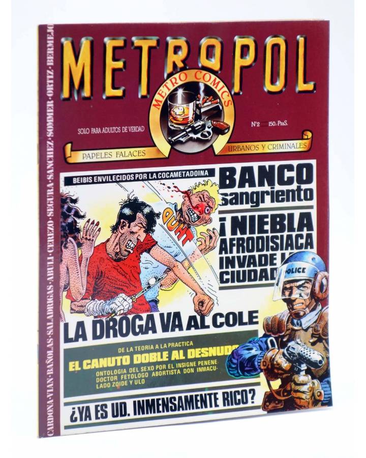 Cubierta de METROPOL 2. PAPELES URBANOS FALACES Y CRIMINALES (Vvaa) Metropol 1983
