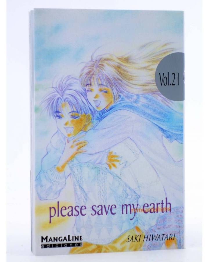 Cubierta de PLEASE SAVE MY EARTH. REINCARNATIONS 21 (Saki Hiwatari) Mangaline 2004