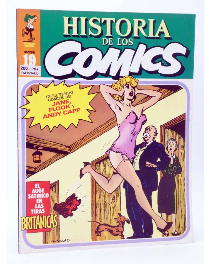 Cubierta de HISTORIA DE LOS COMICS FASCÍCULO 19. TIRAS BRITÁNICAS (Vvaa) Toutain 1982