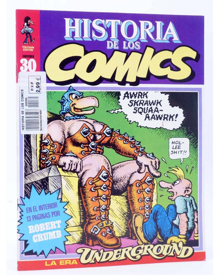 Cubierta de HISTORIA DE LOS COMICS FASCÍCULO 30. LA ERA UNDERGROUND (Vvaa) Toutain 1982