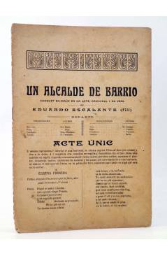 Cubierta de EL CUENTO DEL DUMENCHE 126. UN ALCALDE DE BARRIO (Eduardo Escalante - Fill) Carceller 1916