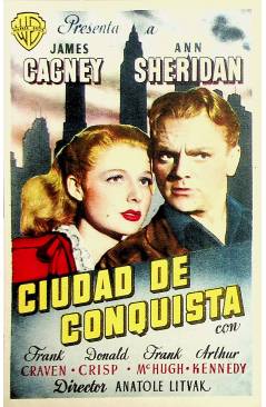 Cubierta de PROGRAMA DE MANO. CIUDAD DE CONQUISTA. James Cagney. CP (Anatole Litvak) Warner Brothers