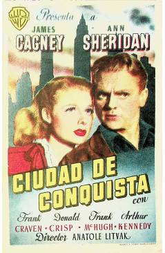 Cubierta de PROGRAMA DE MANO. CIUDAD DE CONQUISTA. James Cagney Ann Sheridan (Anatole Litvak) Warner Brothers
