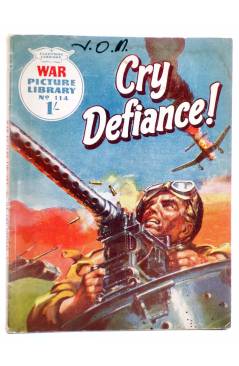 Cubierta de WAR PICTURE LIBRARY 114. CRY DEFIANCE! (Sin Acreditar) Fleetway 1961