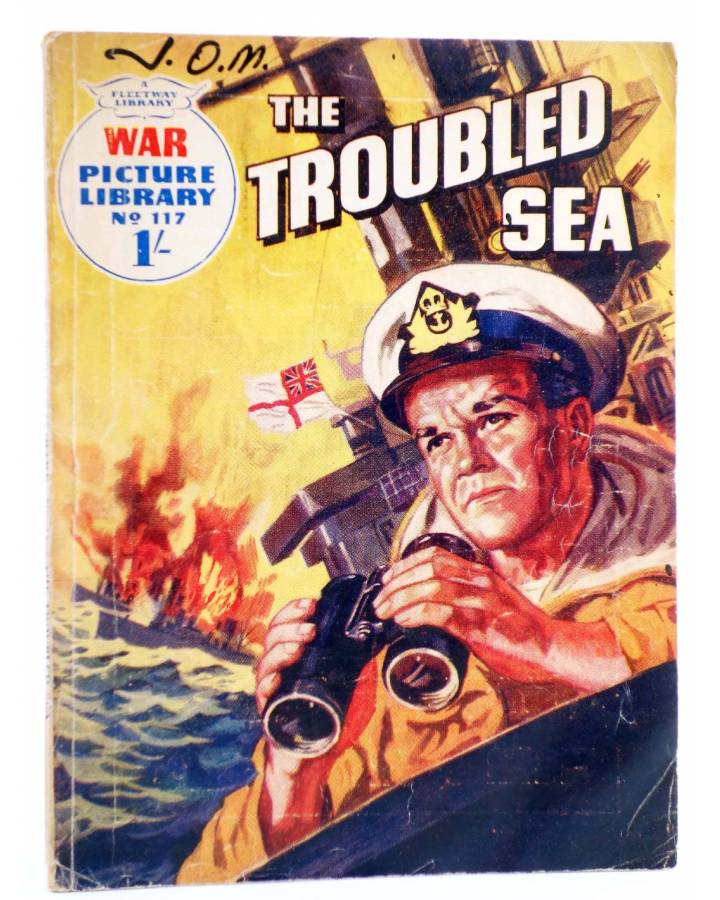 Cubierta de WAR PICTURE LIBRARY 117. THE TROUBLED SEA (Sin Acreditar) Fleetway 1961