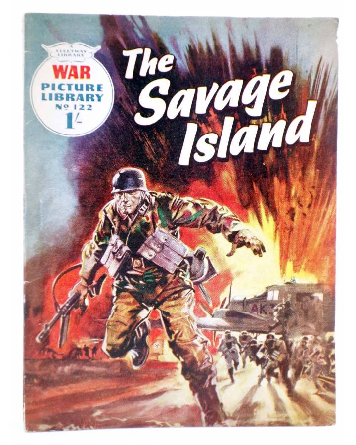 Cubierta de WAR PICTURE LIBRARY 122. THE SAVAGE ISLAND (Sin Acreditar) Fleetway 1961