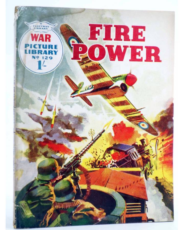 Cubierta de WAR PICTURE LIBRARY 129. FIRE POWER (Sin Acreditar) Fleetway 1962