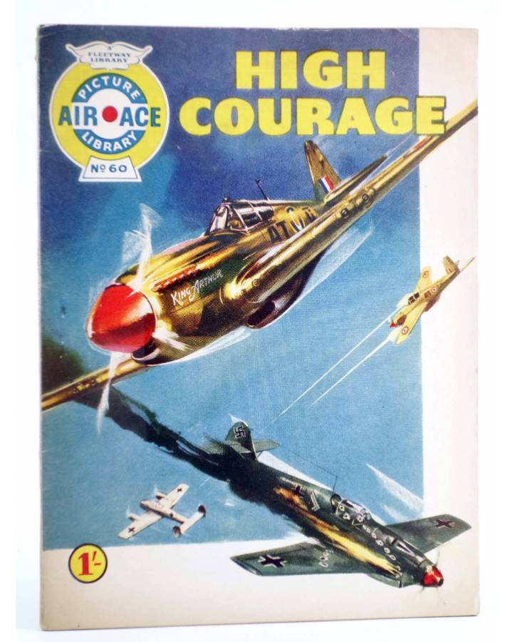 Cubierta de AIR ACE PICTURE LIBRARY 60. HIGH COURAGE (Sin Acreditar) Fleetway 1961