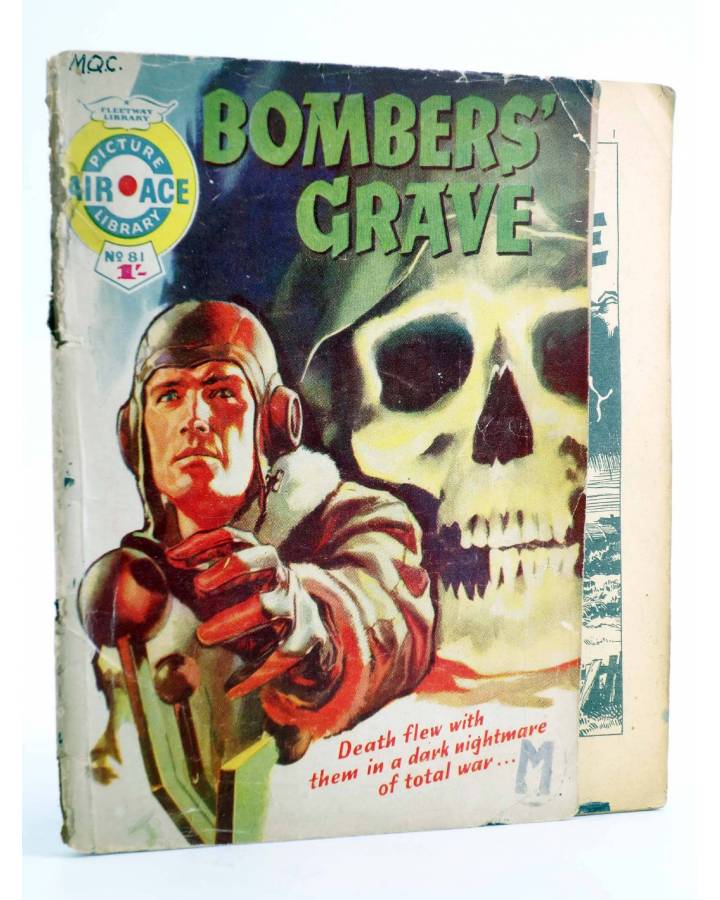Cubierta de AIR ACE PICTURE LIBRARY 81. BOMBERS' GRAVE (Sin Acreditar) Fleetway 1961