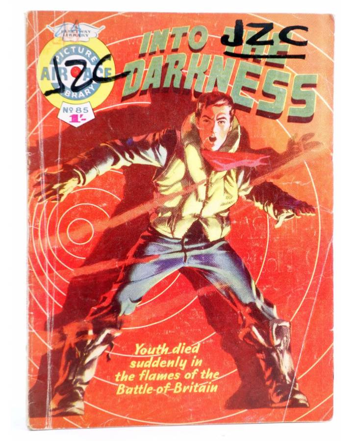Cubierta de AIR ACE PICTURE LIBRARY 85. INTO THE DARKNESS (Sin Acreditar) Fleetway 1962