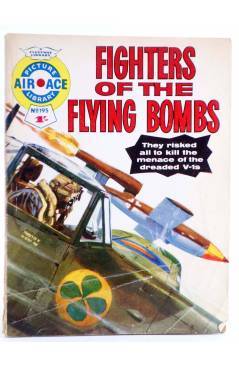 Cubierta de AIR ACE PICTURE LIBRARY 195. FIGHTERS OF THE FLYING BOMBS (Sin Acreditar) Fleetway 1964