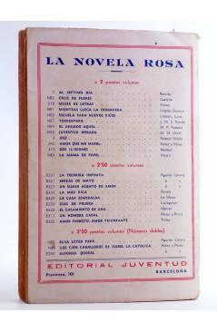 Contracubierta de LA NOVELA ROSA NE 6. ¡ELIJA USTED PAPA! (Juan Aguilar Catena) Juventud 1939