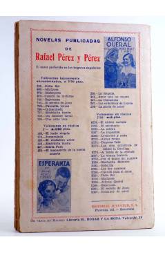 Contracubierta de LA NOVELA ROSA 283. REBELDÍA (Rafael Pérez Y Pérez) Juventud 1934