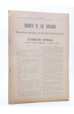 Cubierta de CONGRESO DE LOS DIPUTADOS EXTRACTO OFICIAL Nº 109. Sesión Miércoles 21 Abril de 1920. Madrid 1920