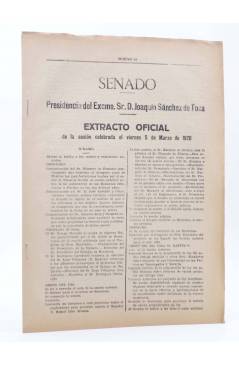 Cubierta de SENADO EXTRACTO OFICIAL Nº 81. Sesión del Viernes 5 de Marzo de 1920. Madrid 1920