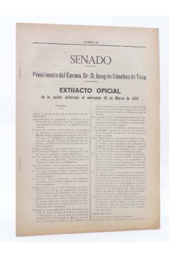 Cubierta de SENADO EXTRACTO OFICIAL Nº 83. Sesión del Miércoles 10 de Marzo de 1920. Madrid 1920