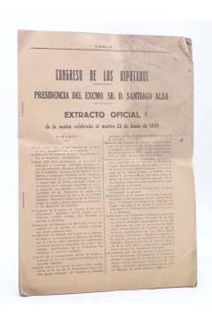Cubierta de CONGRESO DE LOS DIPUTADOS EXTRACTO OFICIAL Nº 210. Sesión Martes 25 Junio de 1935. Madrid 1935
