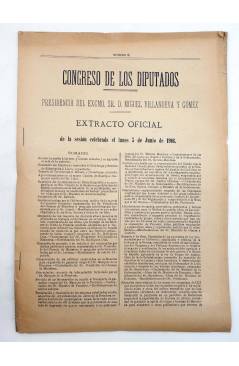 Muestra 2 de CONGRESO DE LOS DIPUTADOS. EXTRACTO OFICIAL LOTE DE 8. NÚMS 19 A 26. 3 a 12 jun 1916. Madrid 1916