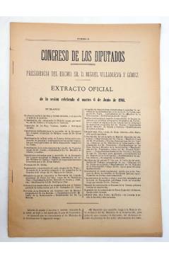 Muestra 3 de CONGRESO DE LOS DIPUTADOS. EXTRACTO OFICIAL LOTE DE 8. NÚMS 19 A 26. 3 a 12 jun 1916. Madrid 1916