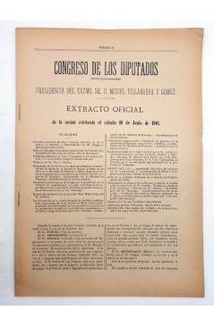 Muestra 7 de CONGRESO DE LOS DIPUTADOS. EXTRACTO OFICIAL LOTE DE 8. NÚMS 19 A 26. 3 a 12 jun 1916. Madrid 1916