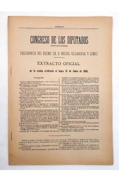 Muestra 8 de CONGRESO DE LOS DIPUTADOS. EXTRACTO OFICIAL LOTE DE 8. NÚMS 19 A 26. 3 a 12 jun 1916. Madrid 1916