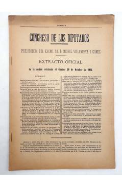Muestra 1 de CONGRESO DE LOS DIPUTADOS. EXTRACTO OFICIAL LOTE DE 9. NÚMS 72 A 80. 20/10 a 3/11 1916. Madrid 1916