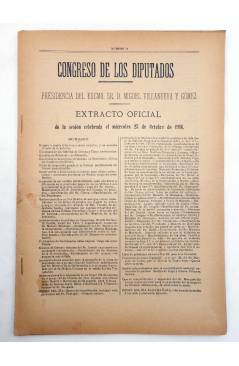 Muestra 3 de CONGRESO DE LOS DIPUTADOS. EXTRACTO OFICIAL LOTE DE 9. NÚMS 72 A 80. 20/10 a 3/11 1916. Madrid 1916