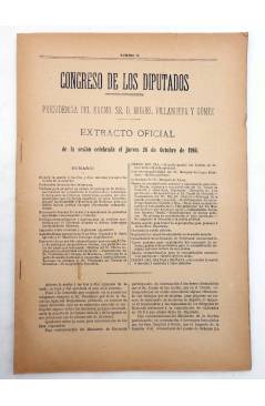 Muestra 4 de CONGRESO DE LOS DIPUTADOS. EXTRACTO OFICIAL LOTE DE 9. NÚMS 72 A 80. 20/10 a 3/11 1916. Madrid 1916