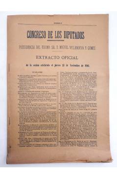 Muestra 1 de CONGRESO DE LOS DIPUTADOS. EXTRACTO OFICIAL LOTE DE 6. NÚMS 97 A 102. 23-29 Nov 1916. Madrid 1916