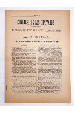 Muestra 6 de CONGRESO DE LOS DIPUTADOS. EXTRACTO OFICIAL LOTE DE 6. NÚMS 97 A 102. 23-29 Nov 1916. Madrid 1916
