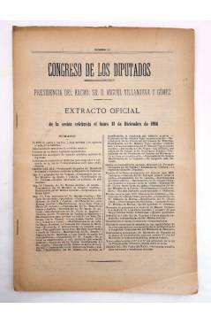 Muestra 1 de CONGRESO DE LOS DIPUTADOS. EXTRACTO OFICIAL LOTE DE 10. NÚMS 113 A 122. Del 11 al 21 Dic 1916. Madrid 1916