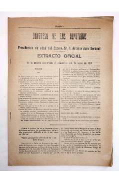 Muestra 1 de CONGRESO DE LOS DIPUTADOS. EXTRACTO OFICIAL LOTE DE 10. NÚMS 1 A 10. Del 25/06 A 10/07 1919. Madrid 1919