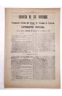 Muestra 3 de CONGRESO DE LOS DIPUTADOS. EXTRACTO OFICIAL LOTE DE 10. NÚMS 1 A 10. Del 25/06 A 10/07 1919. Madrid 1919